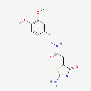 N-(3,4-dimethoxyphenethyl)-2-(2-imino-4-oxothiazolidin-5-yl)acetamide