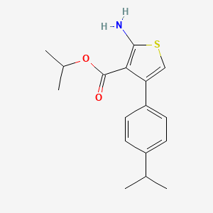 molecular formula C17H21NO2S B2847122 异丙基2-氨基-4-(4-异丙基苯基)噻吩-3-羧酸酯 CAS No. 351157-20-5