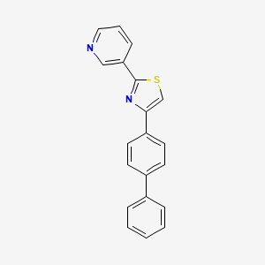 molecular formula C20H14N2S B2847129 4-(4-联苯基)-2-(3-吡啶基)噻唑 CAS No. 70031-92-4