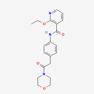 molecular formula C20H23N3O4 B2847149 2-ethoxy-N-(4-(2-morpholino-2-oxoethyl)phenyl)nicotinamide CAS No. 1448123-37-2