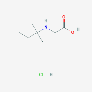 molecular formula C8H18ClNO2 B2847150 2-[(2-Methylbutan-2-yl)amino]propanoic acid hydrochloride CAS No. 1485713-07-2