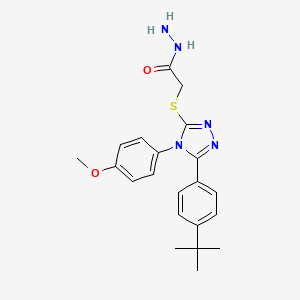 2-{[5-(4-tert-butylphenyl)-4-(4-methoxyphenyl)-4H-1,2,4-triazol-3-yl]sulfanyl}acetohydrazide