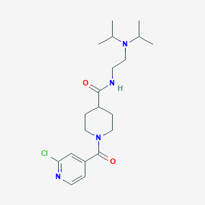 molecular formula C20H31ClN4O2 B2847160 N-{2-[bis(propan-2-yl)amino]ethyl}-1-(2-chloropyridine-4-carbonyl)piperidine-4-carboxamide CAS No. 1210668-82-8