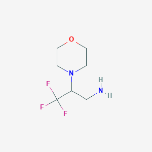 molecular formula C7H13F3N2O B2847163 3,3,3-三氟-2-(吗啉-4-基)丙胺 CAS No. 270253-15-1