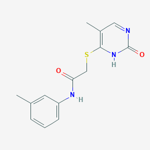 2-((5-methyl-2-oxo-1,2-dihydropyrimidin-4-yl)thio)-N-(m-tolyl)acetamide