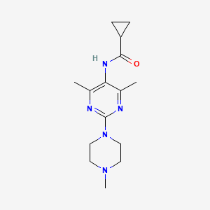 N-(4,6-dimethyl-2-(4-methylpiperazin-1-yl)pyrimidin-5-yl)cyclopropanecarboxamide
