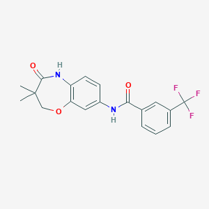 N-(3,3-dimethyl-4-oxo-2,3,4,5-tetrahydro-1,5-benzoxazepin-8-yl)-3-(trifluoromethyl)benzamide