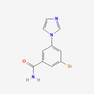 molecular formula C10H8BrN3O B2847209 3-Bromo-5-(1H-imidazol-1-yl)benzamide CAS No. 1864061-55-1