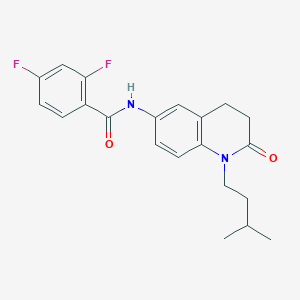 molecular formula C21H22F2N2O2 B2847219 2,4-difluoro-N-(1-isopentyl-2-oxo-1,2,3,4-tetrahydroquinolin-6-yl)benzamide CAS No. 954613-88-8