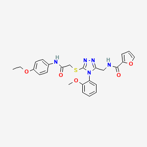 N-[[5-[2-(4-ethoxyanilino)-2-oxoethyl]sulfanyl-4-(2-methoxyphenyl)-1,2,4-triazol-3-yl]methyl]furan-2-carboxamide