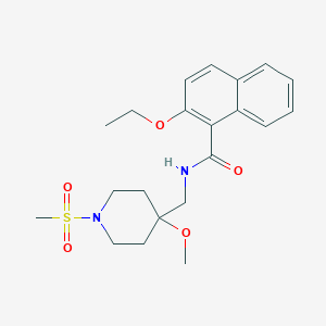 2-ethoxy-N-[(1-methanesulfonyl-4-methoxypiperidin-4-yl)methyl]naphthalene-1-carboxamide