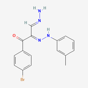 molecular formula C16H15BrN4O B2847234 3-(4-Bromophenyl)-2-[2-(3-methylphenyl)hydrazono]-3-oxopropanal hydrazone CAS No. 338414-46-3