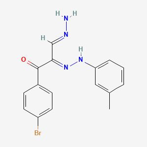 molecular formula C16H15BrN4O B2847234 3-(4-溴苯基)-2-[2-(3-甲基苯基)肼亚甲酰]-3-氧代丙醛肼 CAS No. 338414-46-3