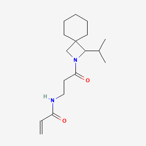 molecular formula C17H28N2O2 B2847238 N-[3-Oxo-3-(3-propan-2-yl-2-azaspiro[3.5]nonan-2-yl)propyl]prop-2-enamide CAS No. 2198121-03-6