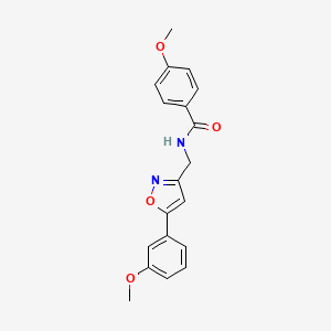 4-methoxy-N-((5-(3-methoxyphenyl)isoxazol-3-yl)methyl)benzamide