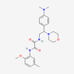 molecular formula C24H32N4O4 B2847244 N1-(2-(4-(二甲基氨基)苯基)-2-吗啉基乙基)-N2-(2-甲氧基-5-甲基苯基)草酰胺 CAS No. 899729-57-8