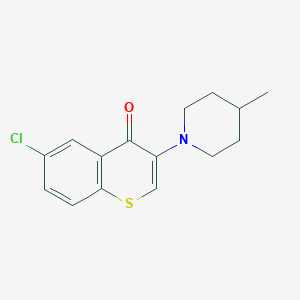molecular formula C15H16ClNOS B2847250 6-氯-3-(4-甲基哌啶-1-基)硫代色苷-4-酮 CAS No. 921155-46-6