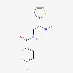 molecular formula C15H17BrN2OS B2847255 4-bromo-N-(2-(dimethylamino)-2-(thiophen-2-yl)ethyl)benzamide CAS No. 941964-22-3