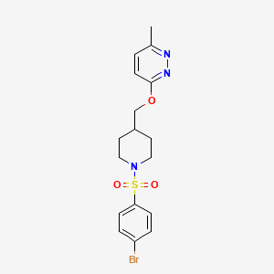 3-[[1-(4-Bromophenyl)sulfonylpiperidin-4-yl]methoxy]-6-methylpyridazine