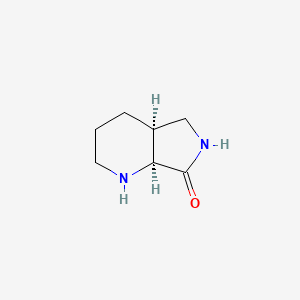 molecular formula C7H12N2O B2847267 (4As,7aS)-1,2,3,4,4a,5,6,7a-octahydropyrrolo[3,4-b]pyridin-7-one CAS No. 1932622-90-6