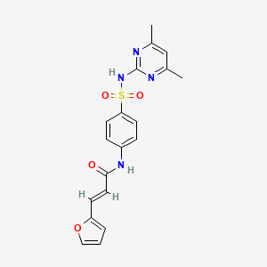 (2E)-N-{4-[(4,6-dimethylpyrimidin-2-yl)sulfamoyl]phenyl}-3-(furan-2-yl)prop-2-enamide