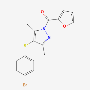 4-[(4-bromophenyl)thio]-1-(2-furoyl)-3,5-dimethyl-1H-pyrazole