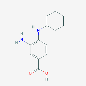 molecular formula C13H18N2O2 B2847284 3-Amino-4-cyclohexylamino-benzoic acid CAS No. 329020-79-3