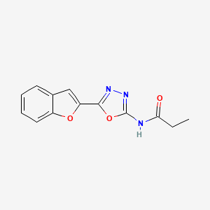 N-(5-(benzofuran-2-yl)-1,3,4-oxadiazol-2-yl)propionamide