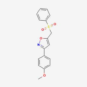 3-(4-Methoxyphenyl)-5-[(phenylsulfonyl)methyl]isoxazole