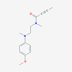 molecular formula C15H20N2O2 B2847293 N-[2-(4-Methoxy-N-methylanilino)ethyl]-N-methylbut-2-ynamide CAS No. 2411257-38-8