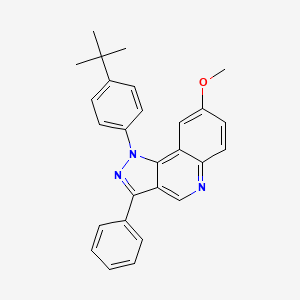 molecular formula C27H25N3O B2847298 1-(4-叔丁基苯基)-8-甲氧基-3-苯基-1H-吡唑并[4,3-c]喹啉 CAS No. 901043-85-4