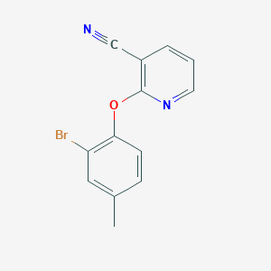 molecular formula C13H9BrN2O B2847300 2-(2-Bromo-4-methylphenoxy)pyridine-3-carbonitrile CAS No. 1021143-01-0