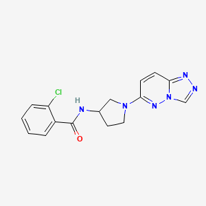 N-(1-([1,2,4]triazolo[4,3-b]pyridazin-6-yl)pyrrolidin-3-yl)-2-chlorobenzamide