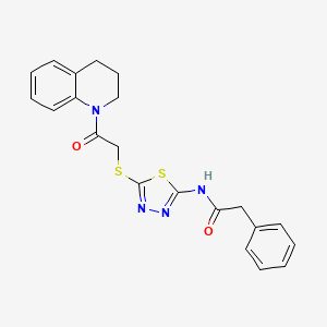 N-(5-((2-(3,4-dihydroquinolin-1(2H)-yl)-2-oxoethyl)thio)-1,3,4-thiadiazol-2-yl)-2-phenylacetamide