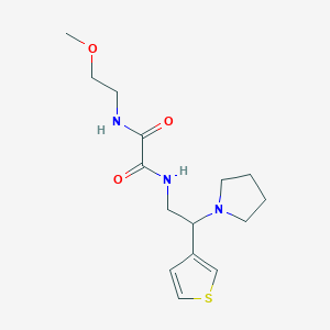N1-(2-methoxyethyl)-N2-(2-(pyrrolidin-1-yl)-2-(thiophen-3-yl)ethyl)oxalamide