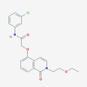 N-(3-chlorophenyl)-2-[2-(2-ethoxyethyl)-1-oxoisoquinolin-5-yl]oxyacetamide