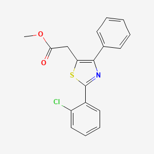 Methyl 2-[2-(2-chlorophenyl)-4-phenyl-1,3-thiazol-5-yl]acetate