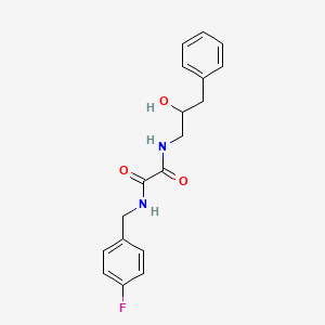 molecular formula C18H19FN2O3 B2847329 N1-(4-fluorobenzyl)-N2-(2-hydroxy-3-phenylpropyl)oxalamide CAS No. 1351605-56-5