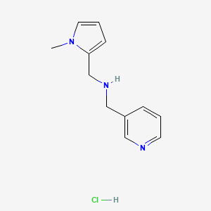 molecular formula C12H16ClN3 B2847332 (1-Methyl-1H-pyrrol-2-ylmethyl)-pyridin-3-ylmethyl-amine hydrochloride CAS No. 1052415-16-3