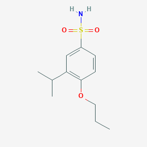 molecular formula C12H19NO3S B2847347 3-(Propan-2-yl)-4-propoxybenzene-1-sulfonamide CAS No. 1152861-15-8