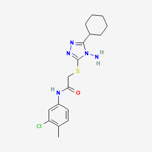 2-[(4-amino-5-cyclohexyl-4H-1,2,4-triazol-3-yl)sulfanyl]-N-(3-chloro-4-methylphenyl)acetamide