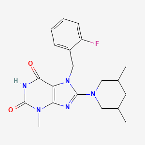 8-(3,5-Dimethylpiperidin-1-yl)-7-[(2-fluorophenyl)methyl]-3-methylpurine-2,6-dione