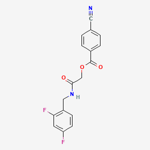 2-((2,4-Difluorobenzyl)amino)-2-oxoethyl 4-cyanobenzoate