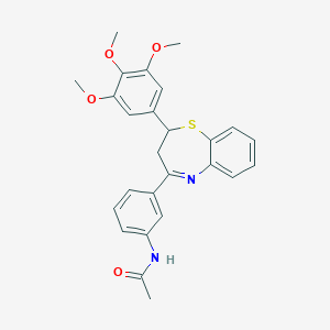 N-(3-(2-(3,4,5-trimethoxyphenyl)-2,3-dihydrobenzo[b][1,4]thiazepin-4-yl)phenyl)acetamide