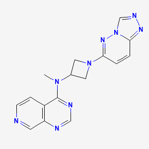 molecular formula C16H15N9 B2847368 N-甲基-N-{吡啶[3,4-d]嘧啶-4-基}-1-{[1,2,4]三唑[4,3-b]吡啶-6-基}氮杂环丙烷-3-胺 CAS No. 2202513-79-7