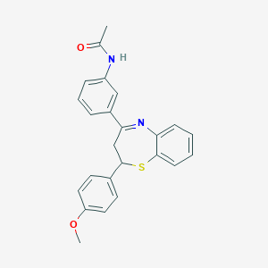 N-{3-[2-(4-methoxyphenyl)-2,3-dihydro-1,5-benzothiazepin-4-yl]phenyl}acetamide