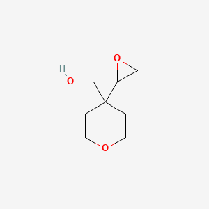 molecular formula C8H14O3 B2847379 [4-(Oxiran-2-yl)oxan-4-yl]methanol CAS No. 1823844-76-3