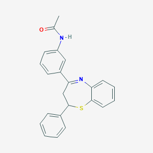 N-[3-(2-phenyl-2,3-dihydro-1,5-benzothiazepin-4-yl)phenyl]acetamide