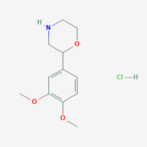 molecular formula C12H18ClNO3 B2847381 2-(3,4-Dimethoxy-phenyl)-morpholine hydrochloride CAS No. 100370-58-9