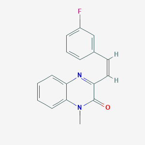 molecular formula C17H13FN2O B2847400 (Z)-3-(3-氟苯乙烯基)-1-甲基喹喔啉-2(1H)-酮 CAS No. 1384818-58-9